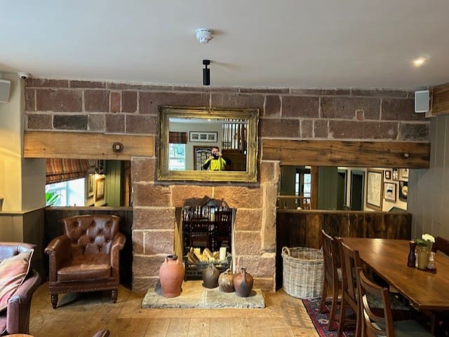 Completed fireplace and surround at Ring O Nells pub in West Kirby.