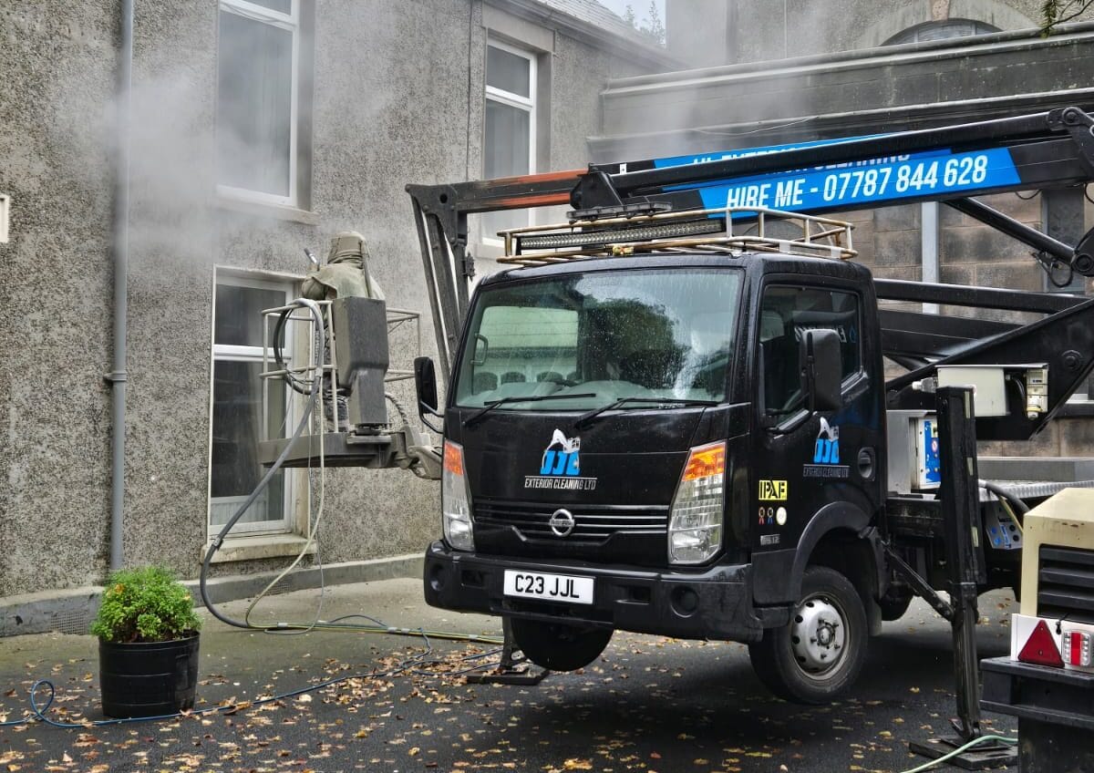 After image of JJL blasting St George's Church in Chorley.