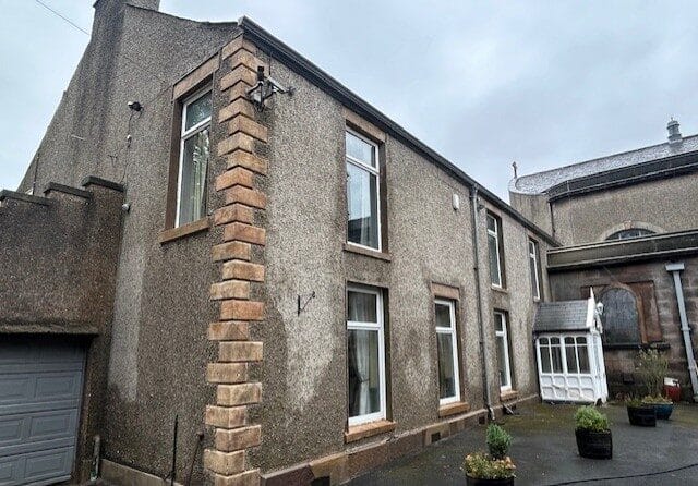 Wide angle view of completed blasting job at St George's Church in Chorley.